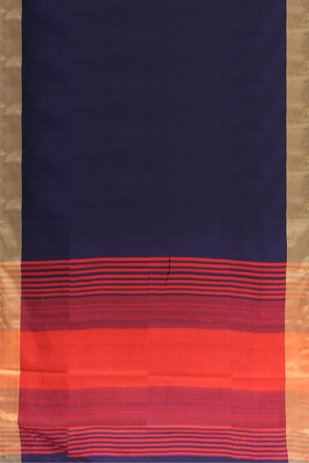 Navy Blue Banarsi Silk Saree