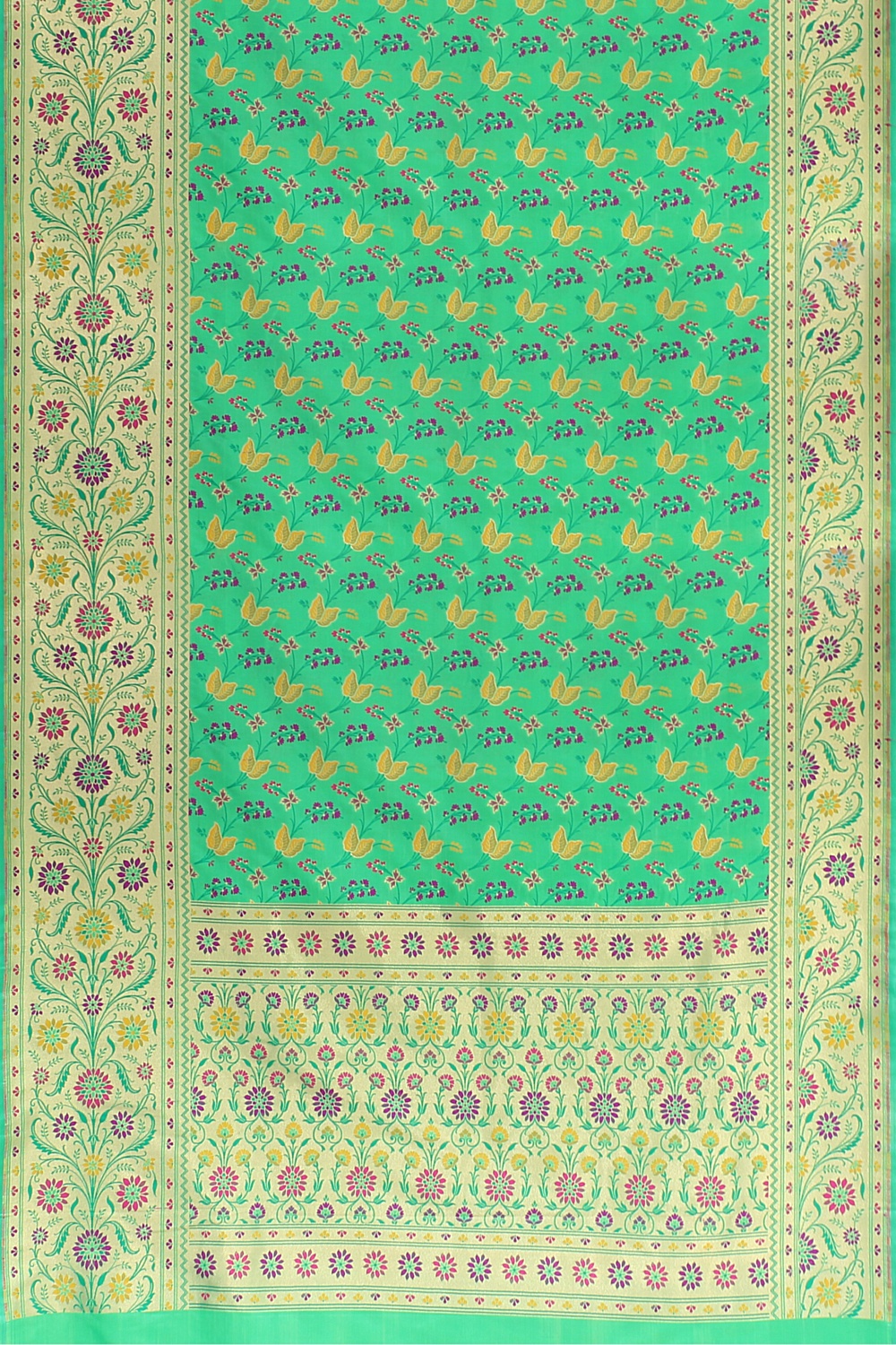 Sea Green Banarsi Silk Saree