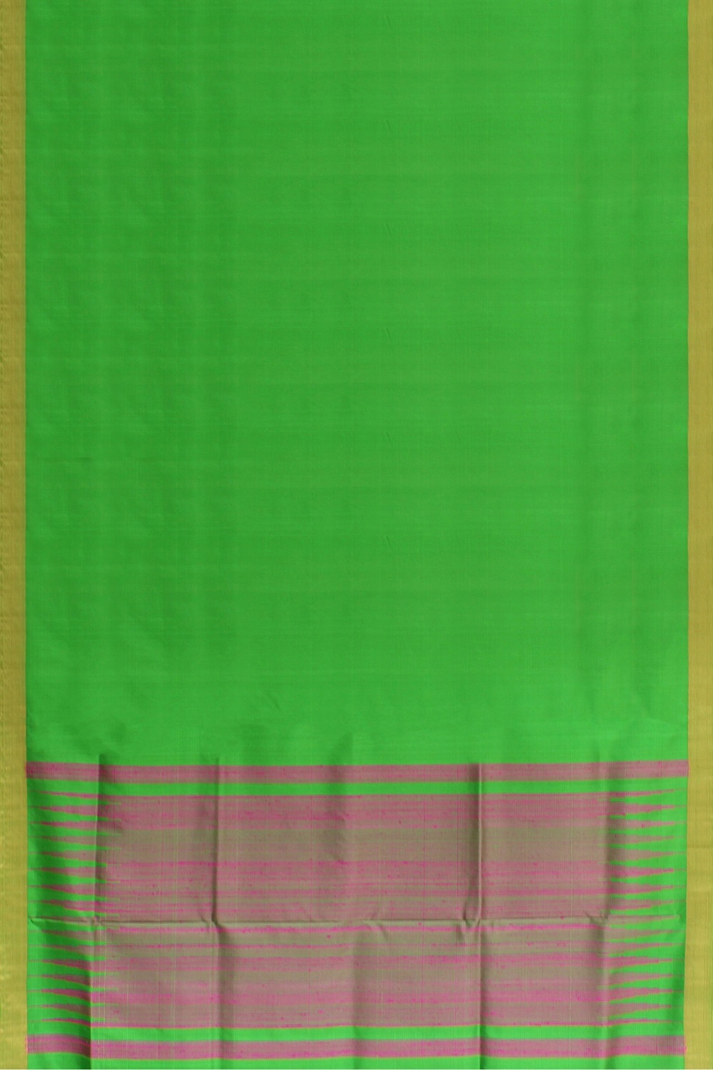 Parrot Green Raw Silk Saree