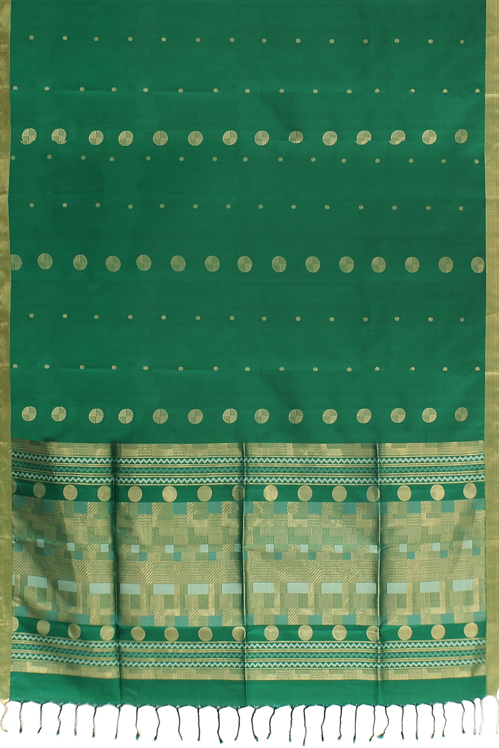 Bottle Green Kanjivaram Silk Saree