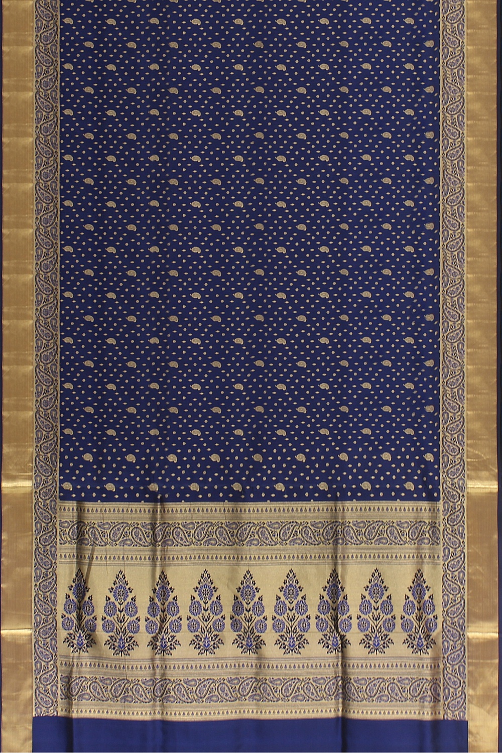 Navy Blue Kanjivaram Silk Saree