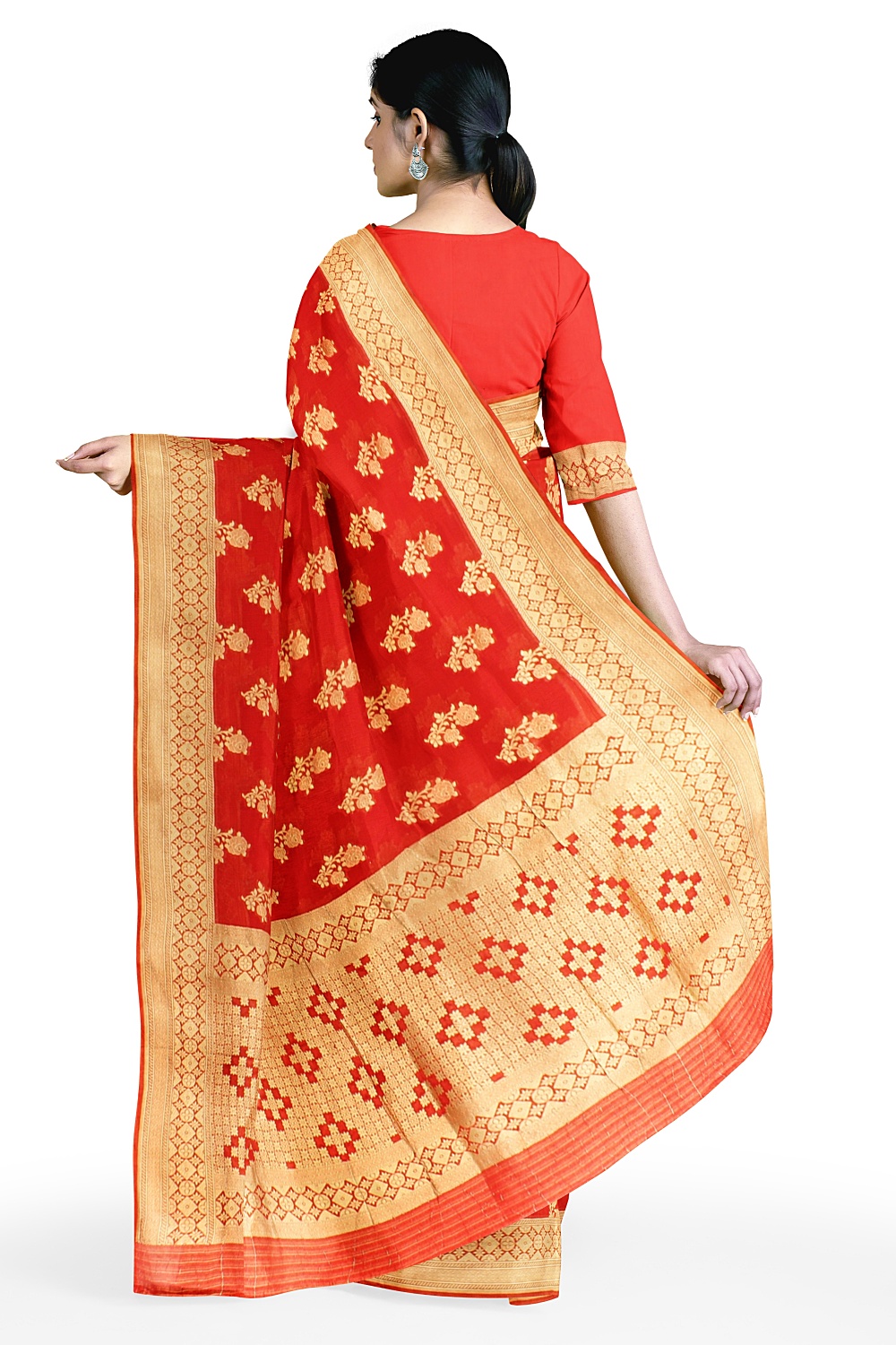 Red Banarsi Silk Saree