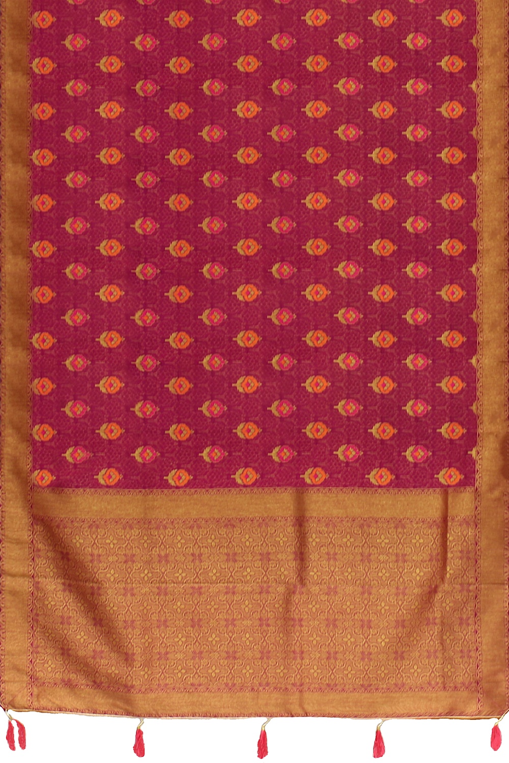 Wine Banarsi Silk Saree