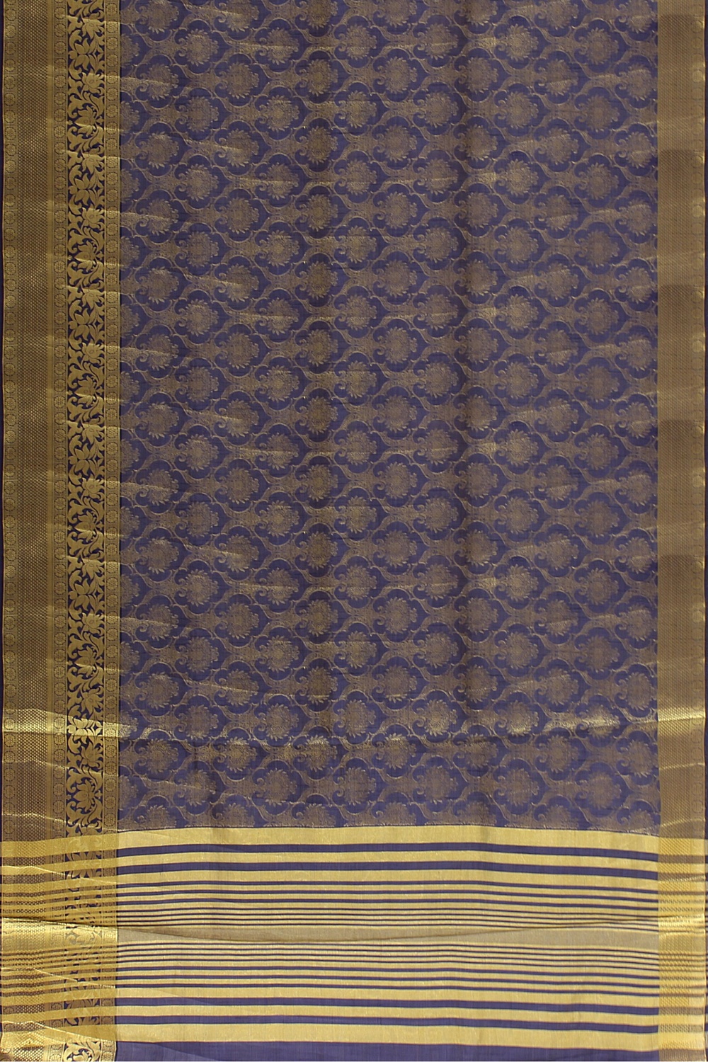 Navy Blue Banarsi Silk Saree