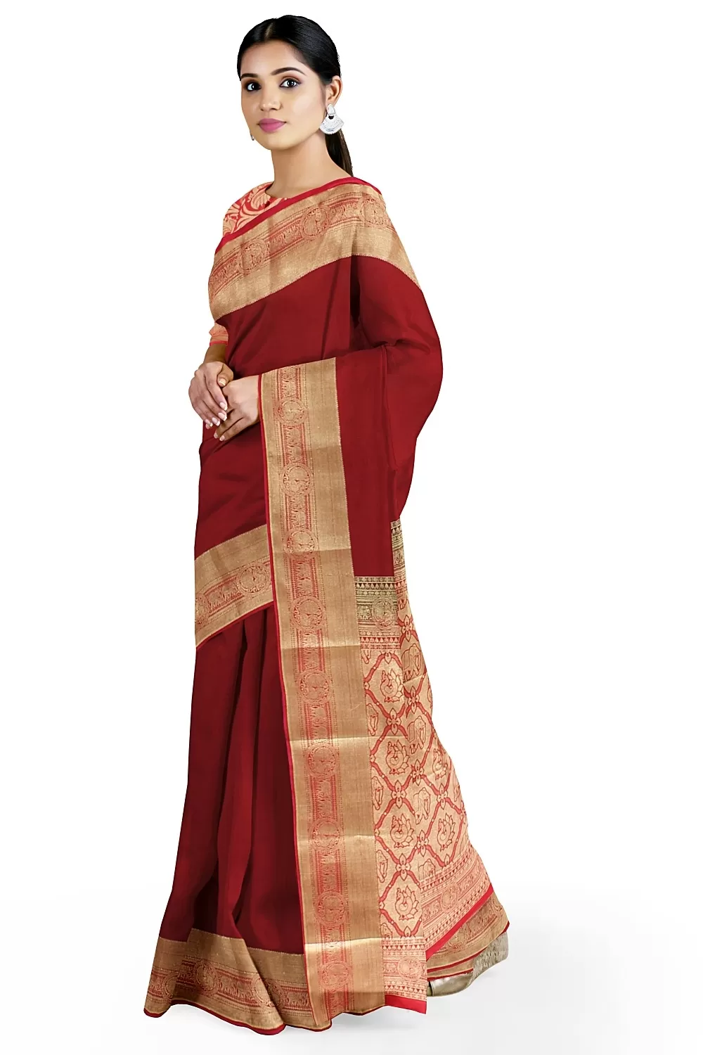 RED KANJIVARAM SILK SAREE