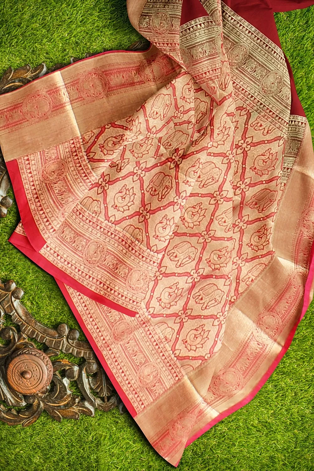 RED KANJIVARAM SILK SAREE