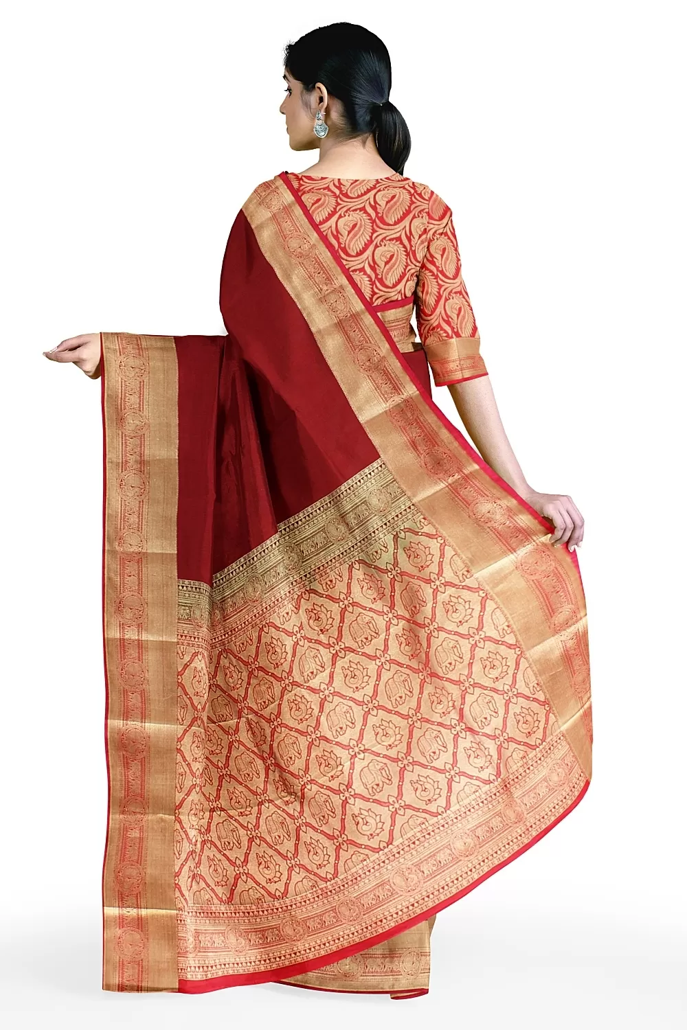 RED KANJIVARAM SILK SAREE