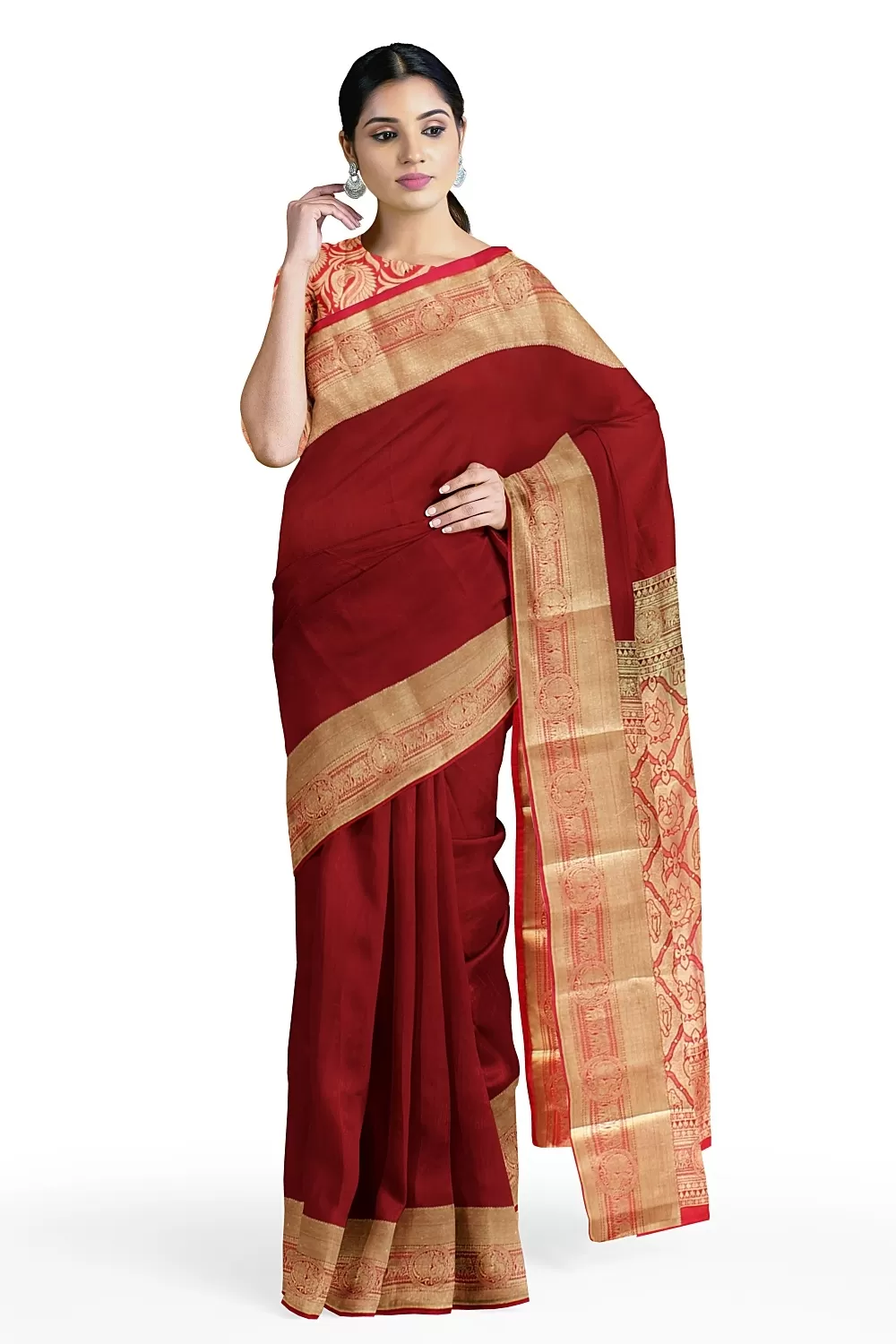 RED KANJIVARAM SILK SAREE