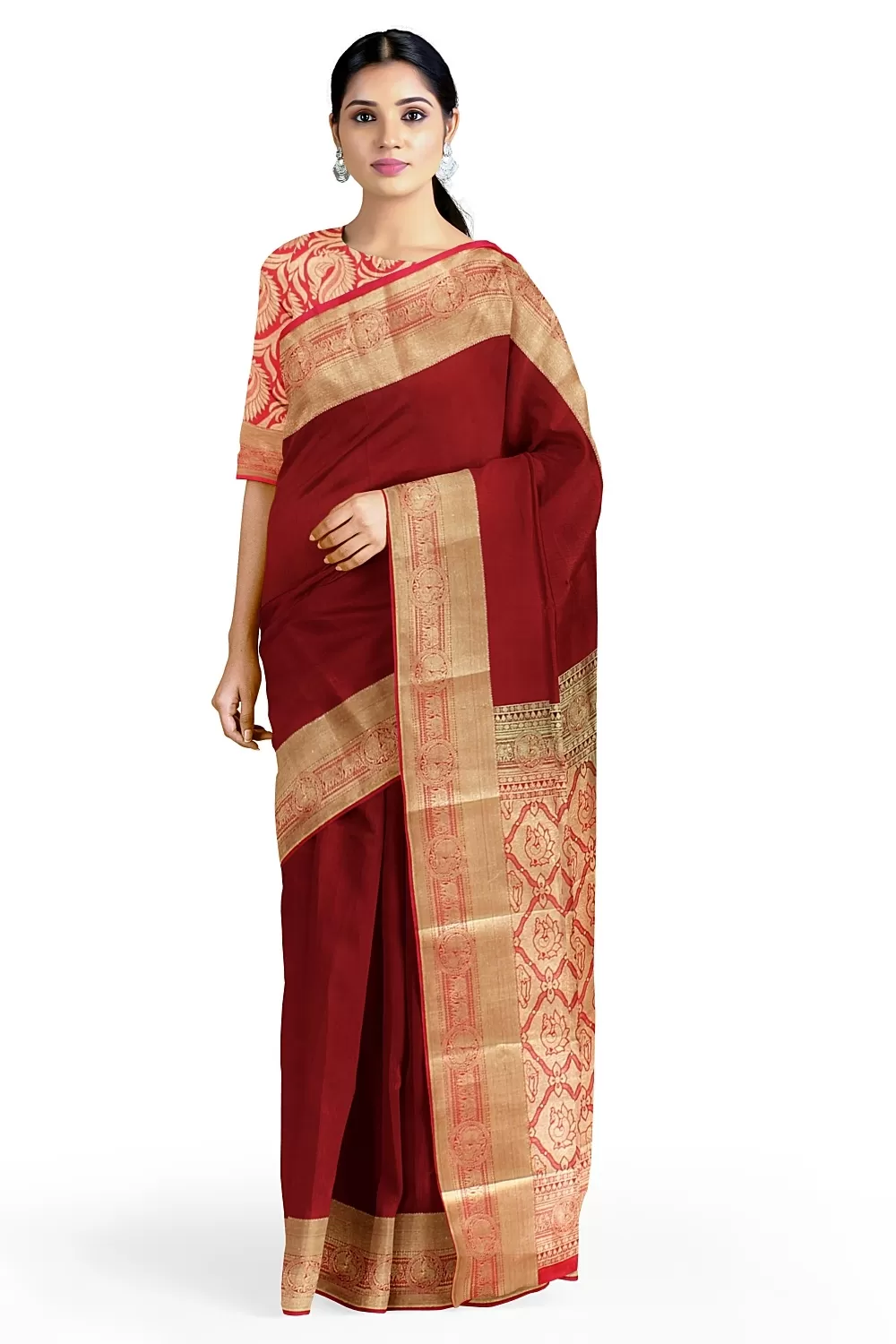 RED KANJIVARAM SILK SAREE