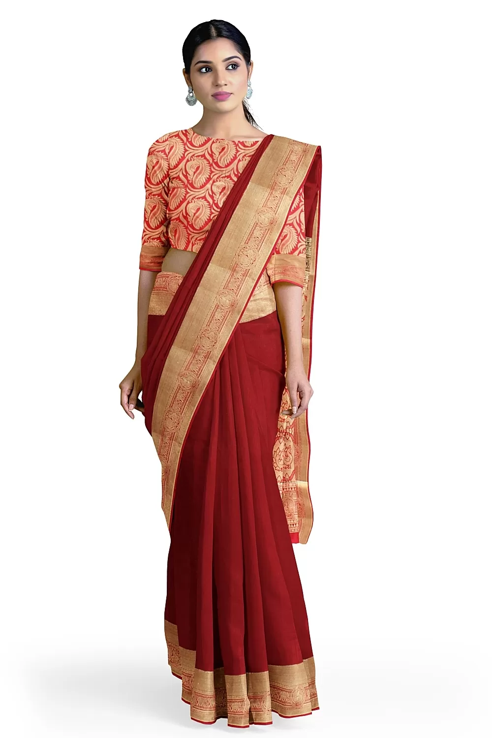 RED KANJIVARAM SILK SAREE