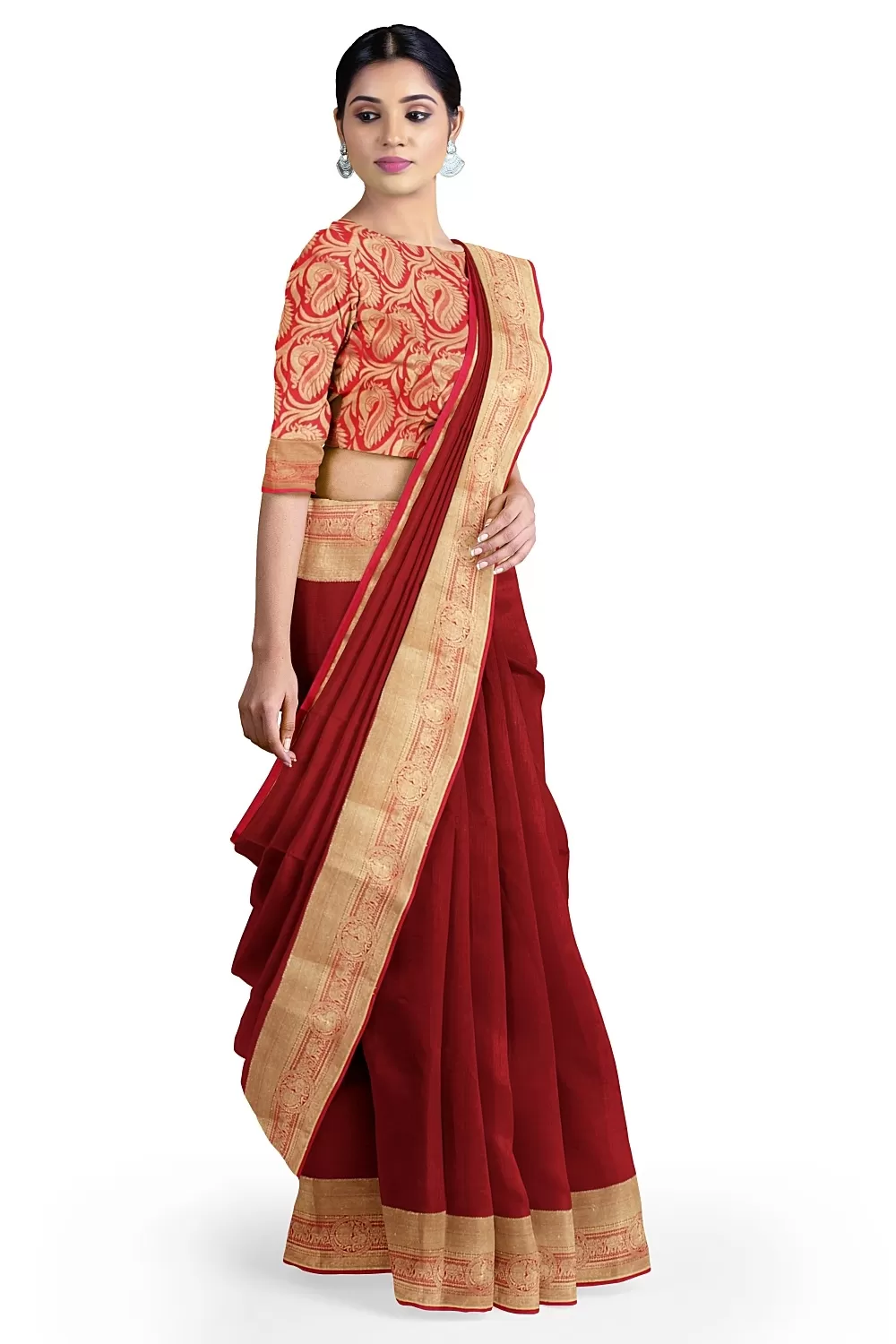 RED KANJIVARAM SILK SAREE