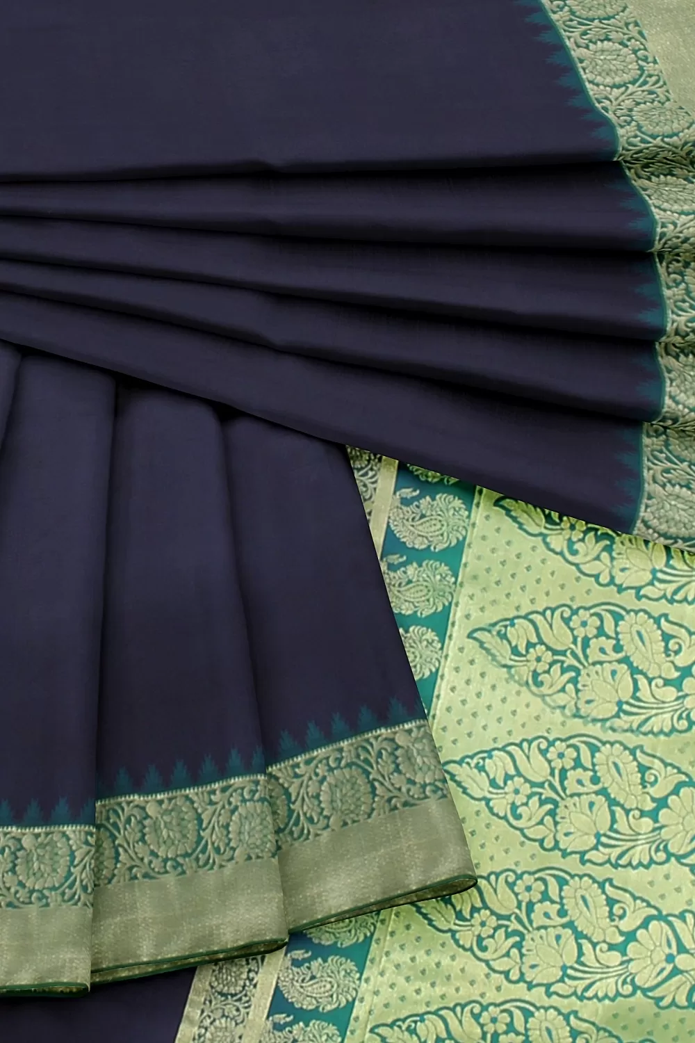 TEEL BLUE KANJIVARAM SILK SAREE