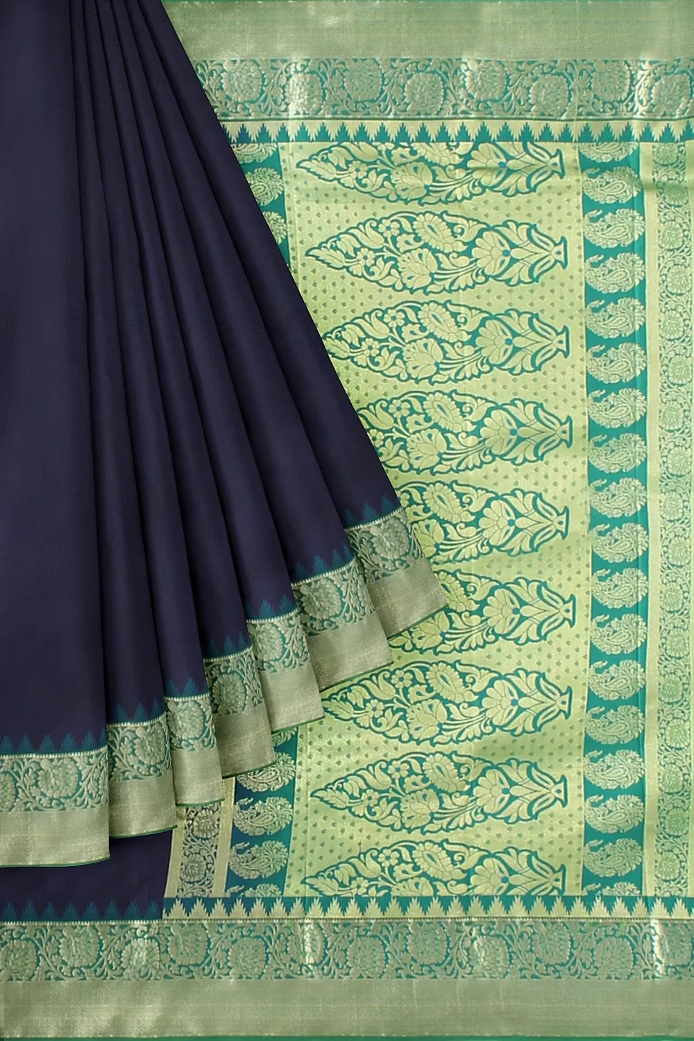 TEEL BLUE KANJIVARAM SILK SAREE