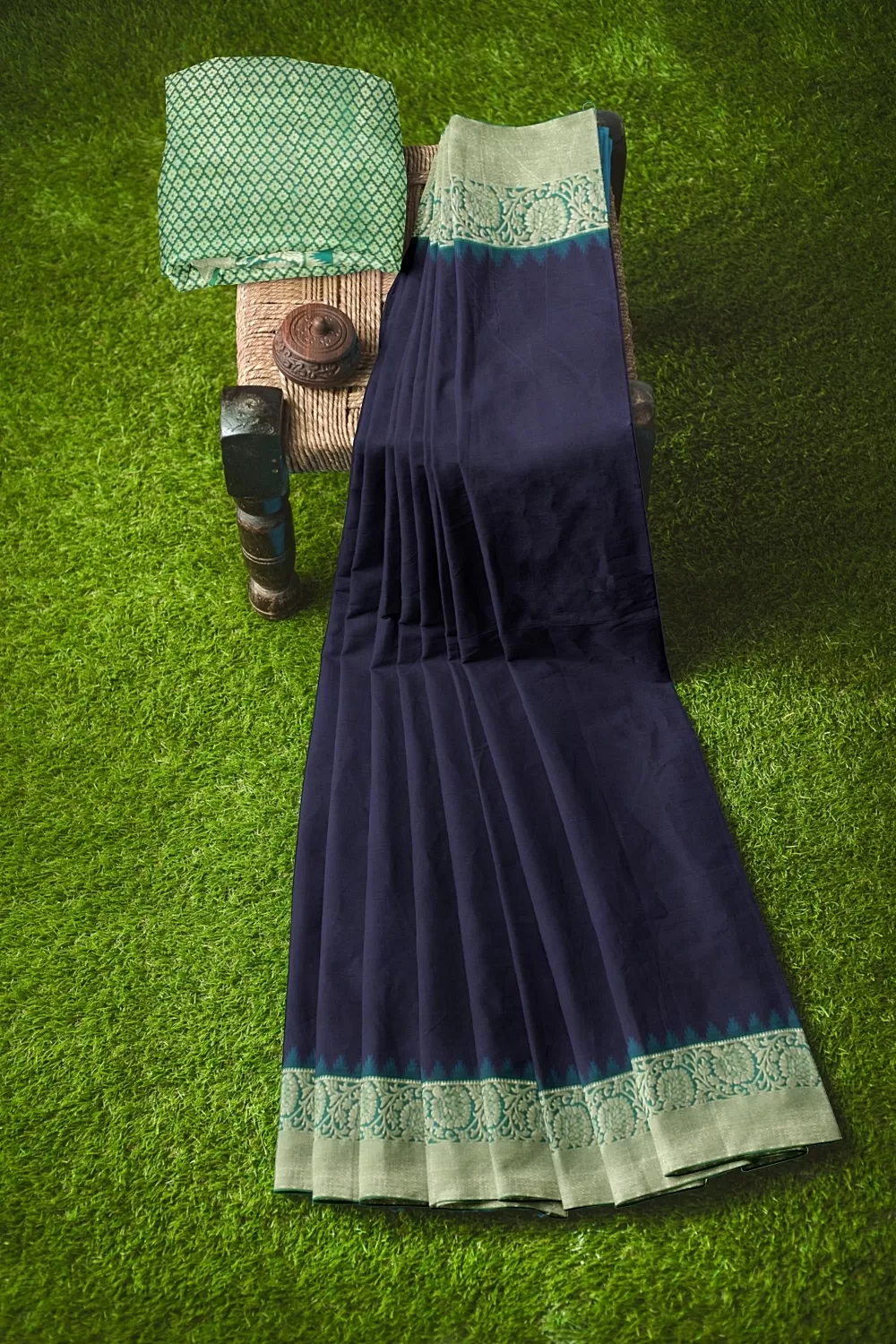 TEEL BLUE KANJIVARAM SILK SAREE