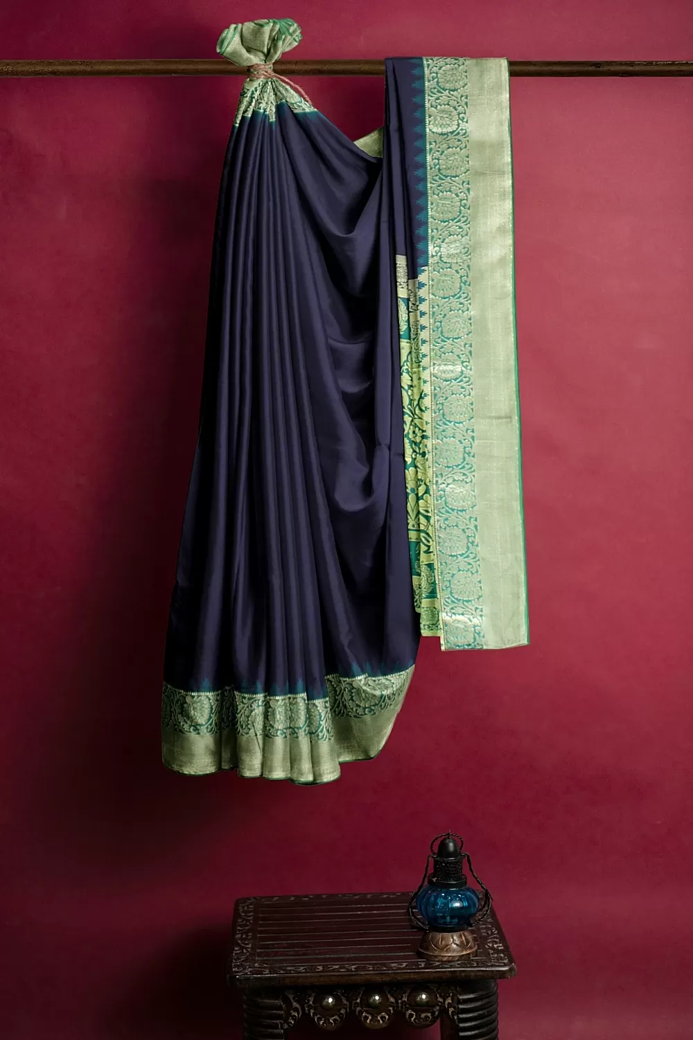 TEEL BLUE KANJIVARAM SILK SAREE