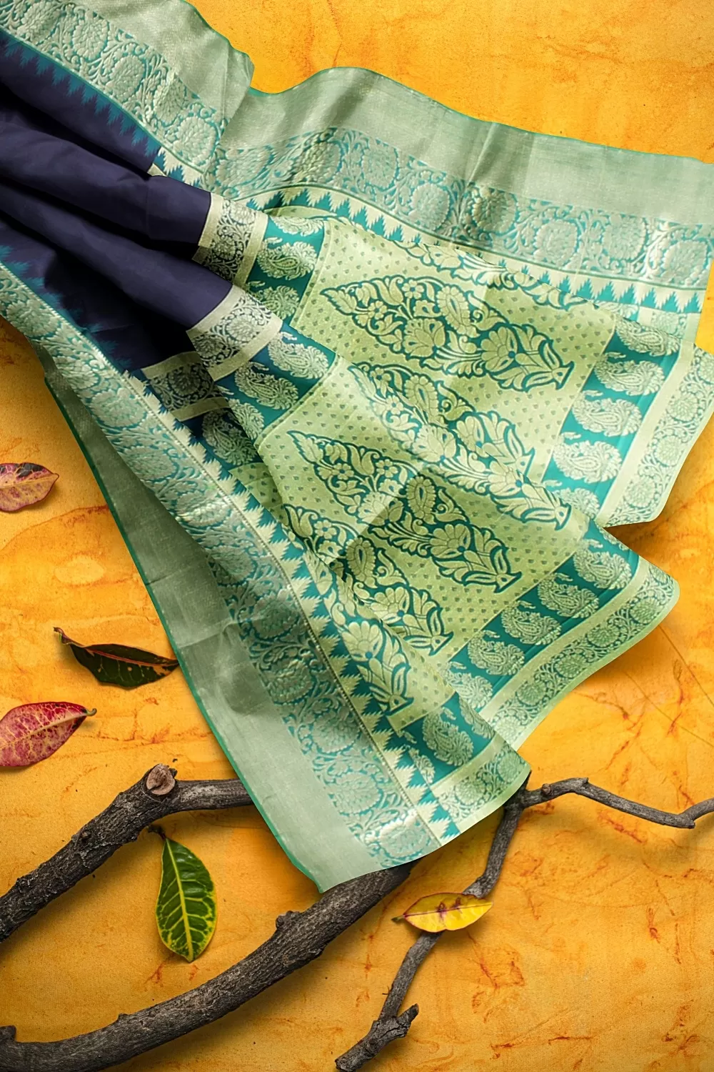 TEEL BLUE KANJIVARAM SILK SAREE