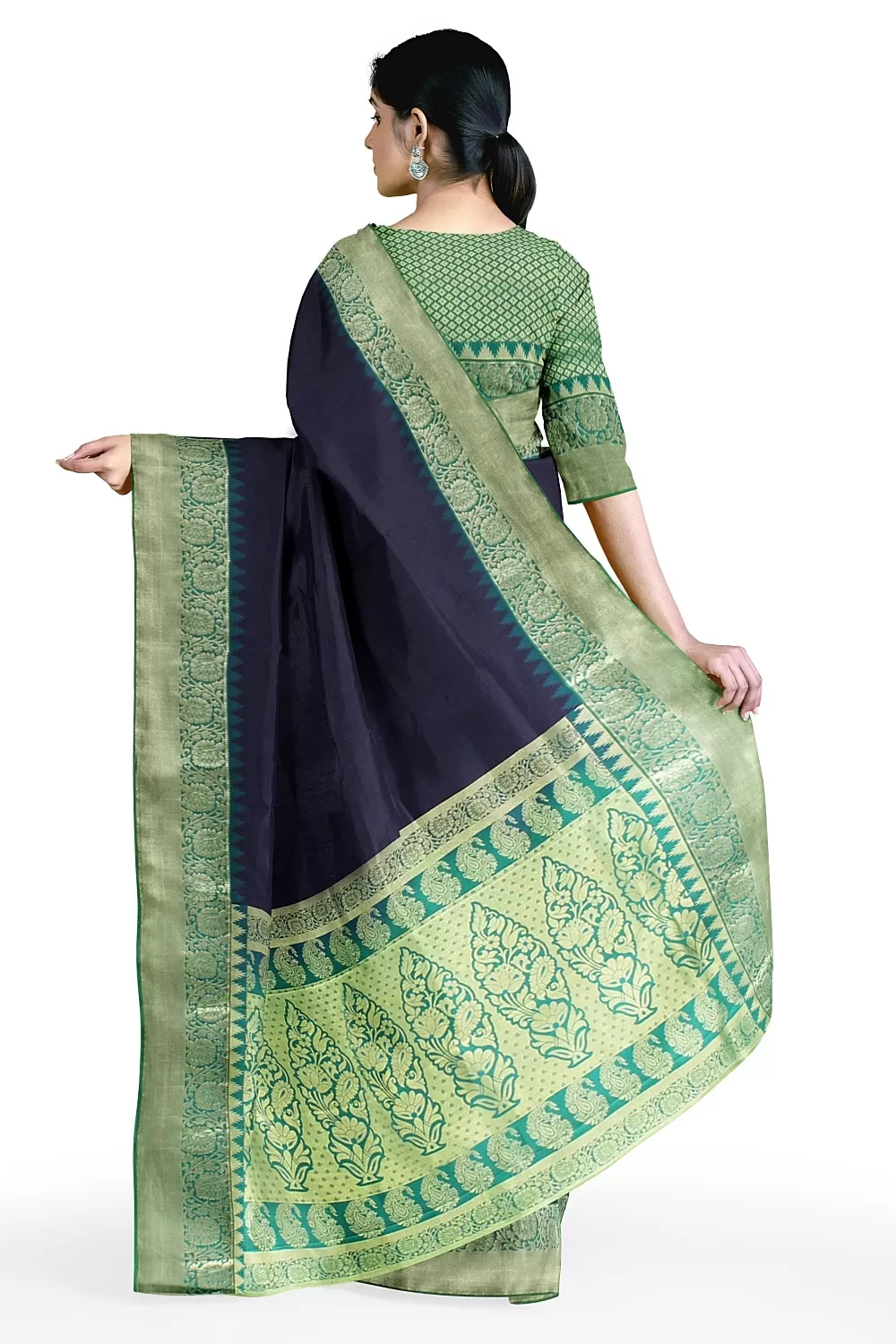 TEEL BLUE KANJIVARAM SILK SAREE