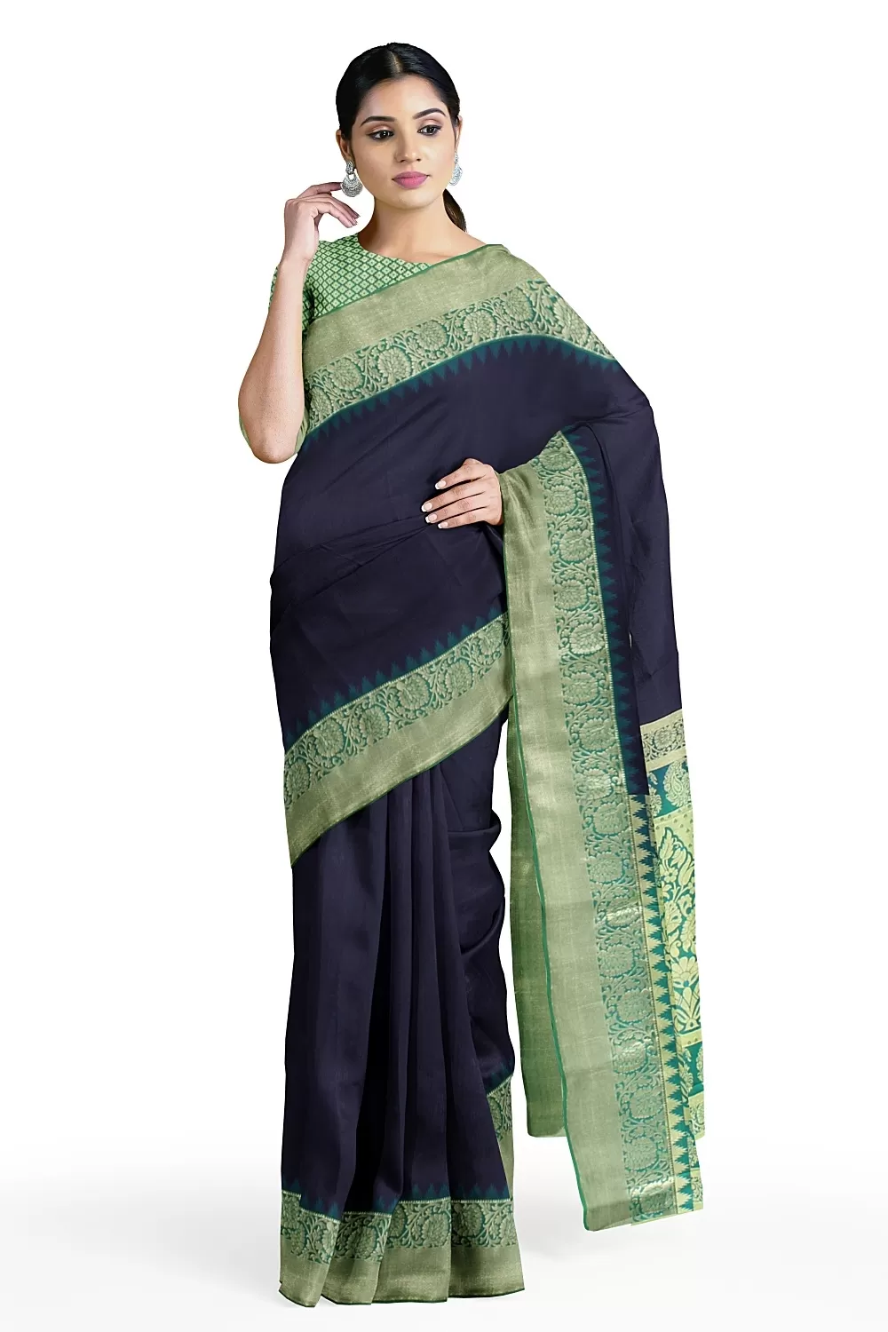 TEEL BLUE KANJIVARAM SILK SAREE