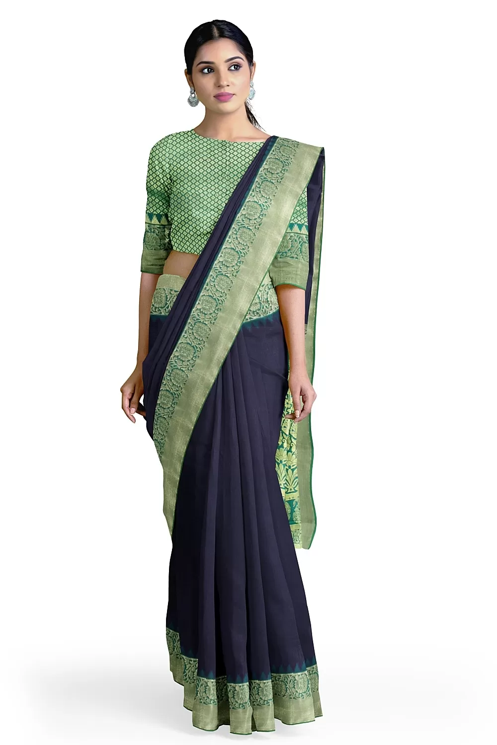 TEEL BLUE KANJIVARAM SILK SAREE