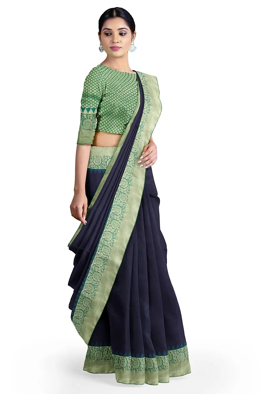 TEEL BLUE KANJIVARAM SILK SAREE