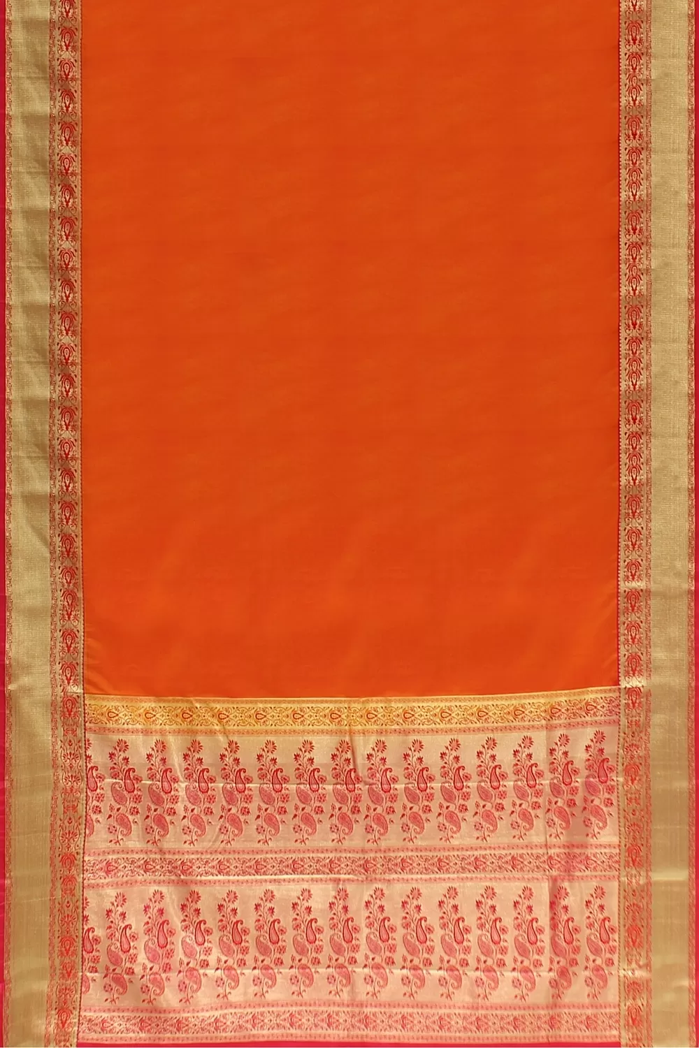 ORANGE KANJIVARAM SILK SAREE