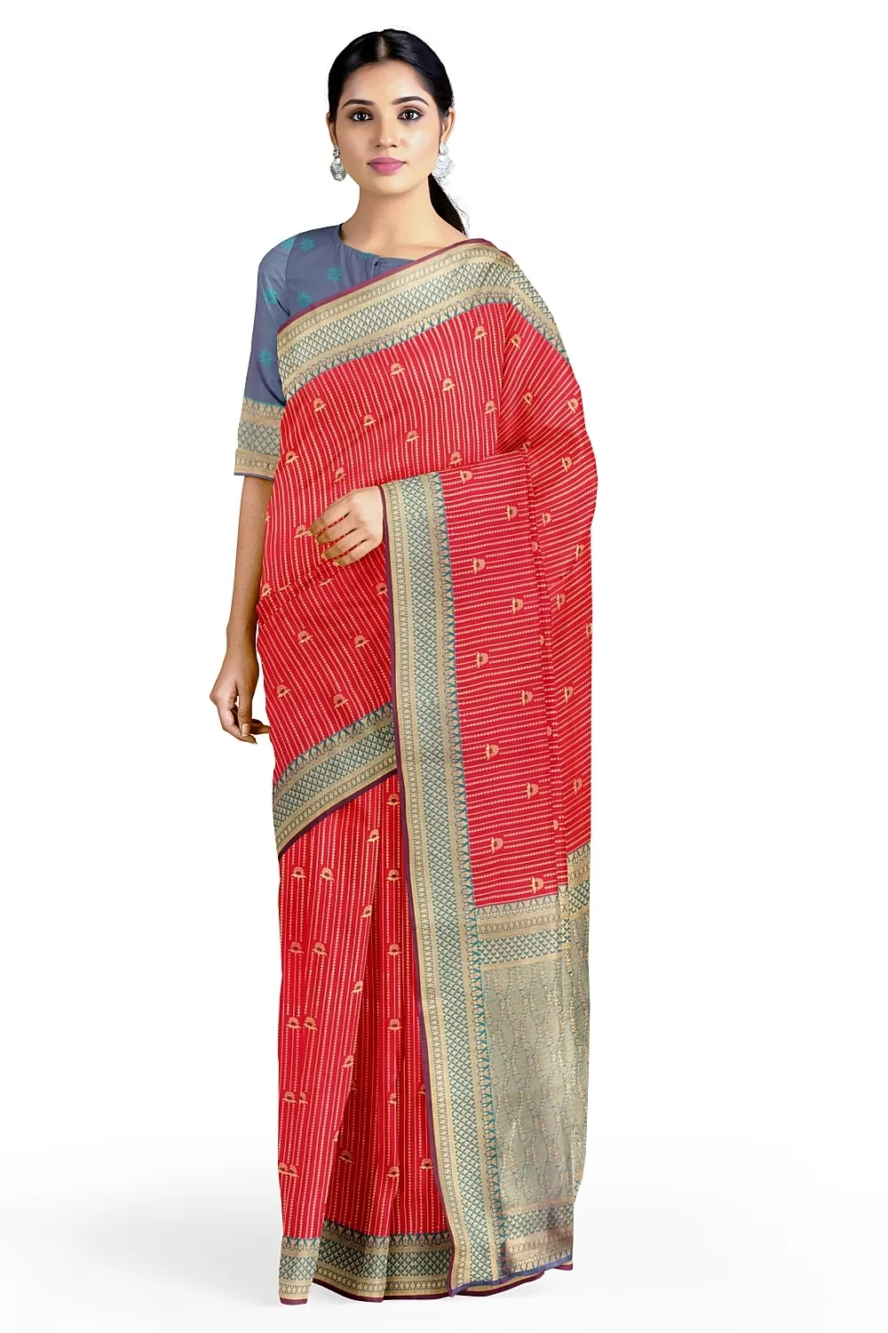 PINK KANJIVARAM SILK SAREE