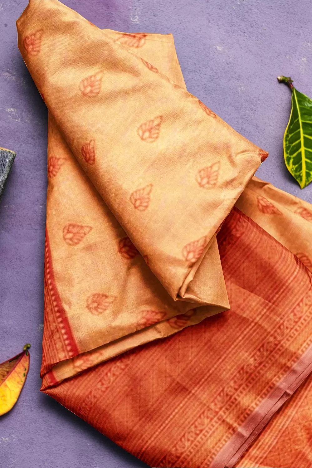 PEACH BANARSI SILK SAREE