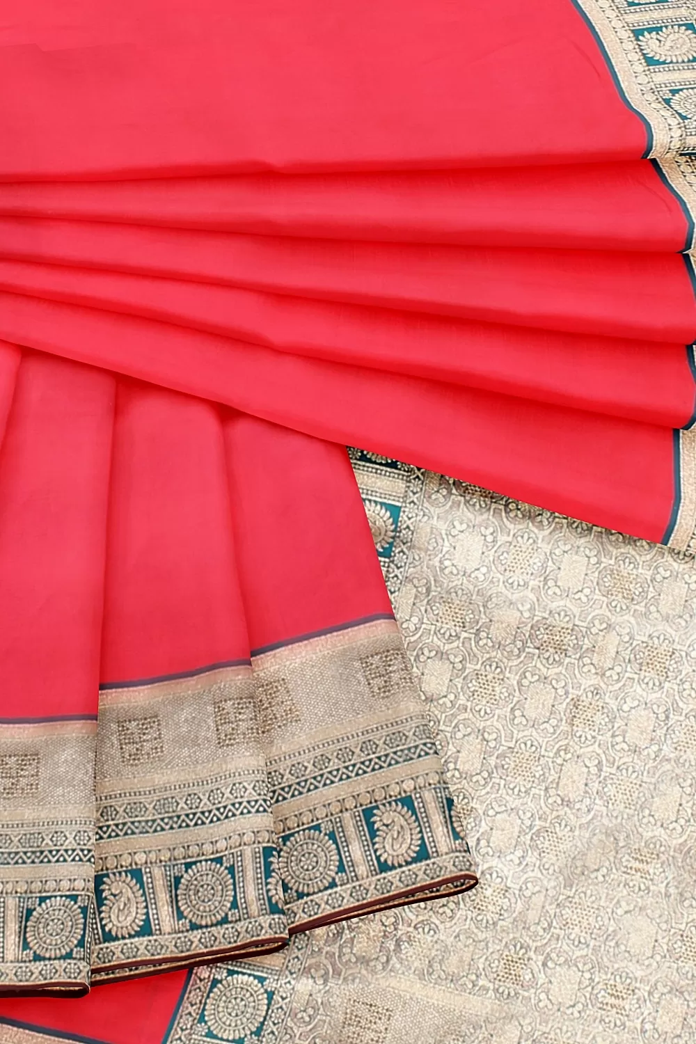 PINK BANARSI SILK SAREE