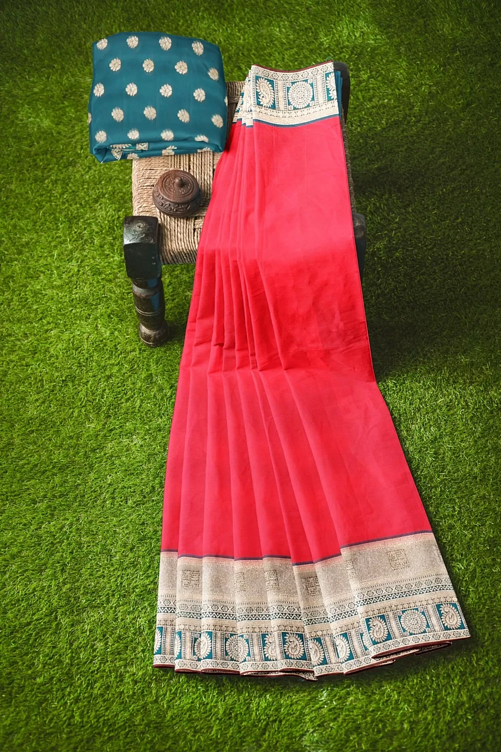 PINK BANARSI SILK SAREE