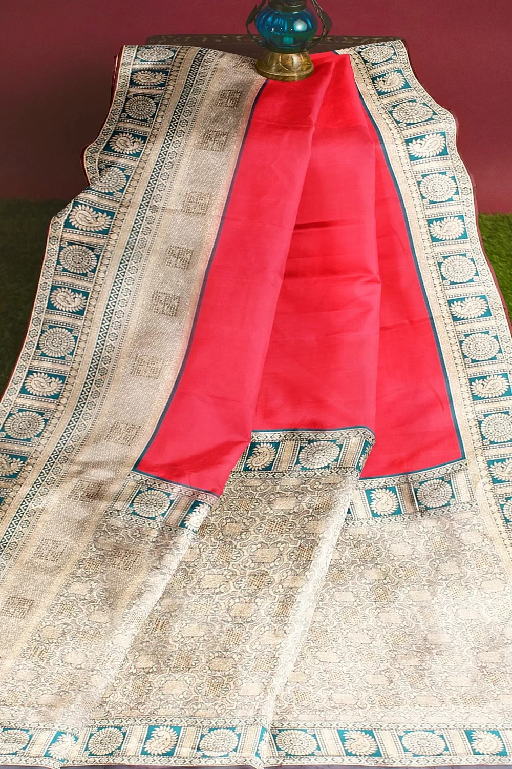 PINK BANARSI SILK SAREE