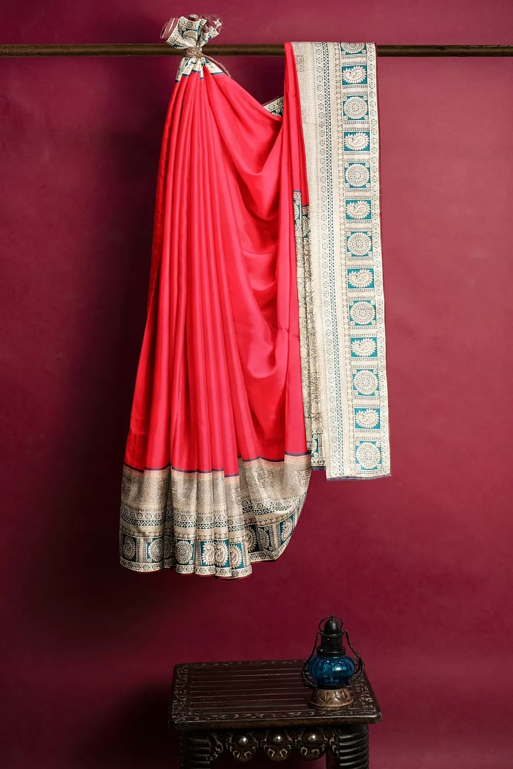 PINK BANARSI SILK SAREE