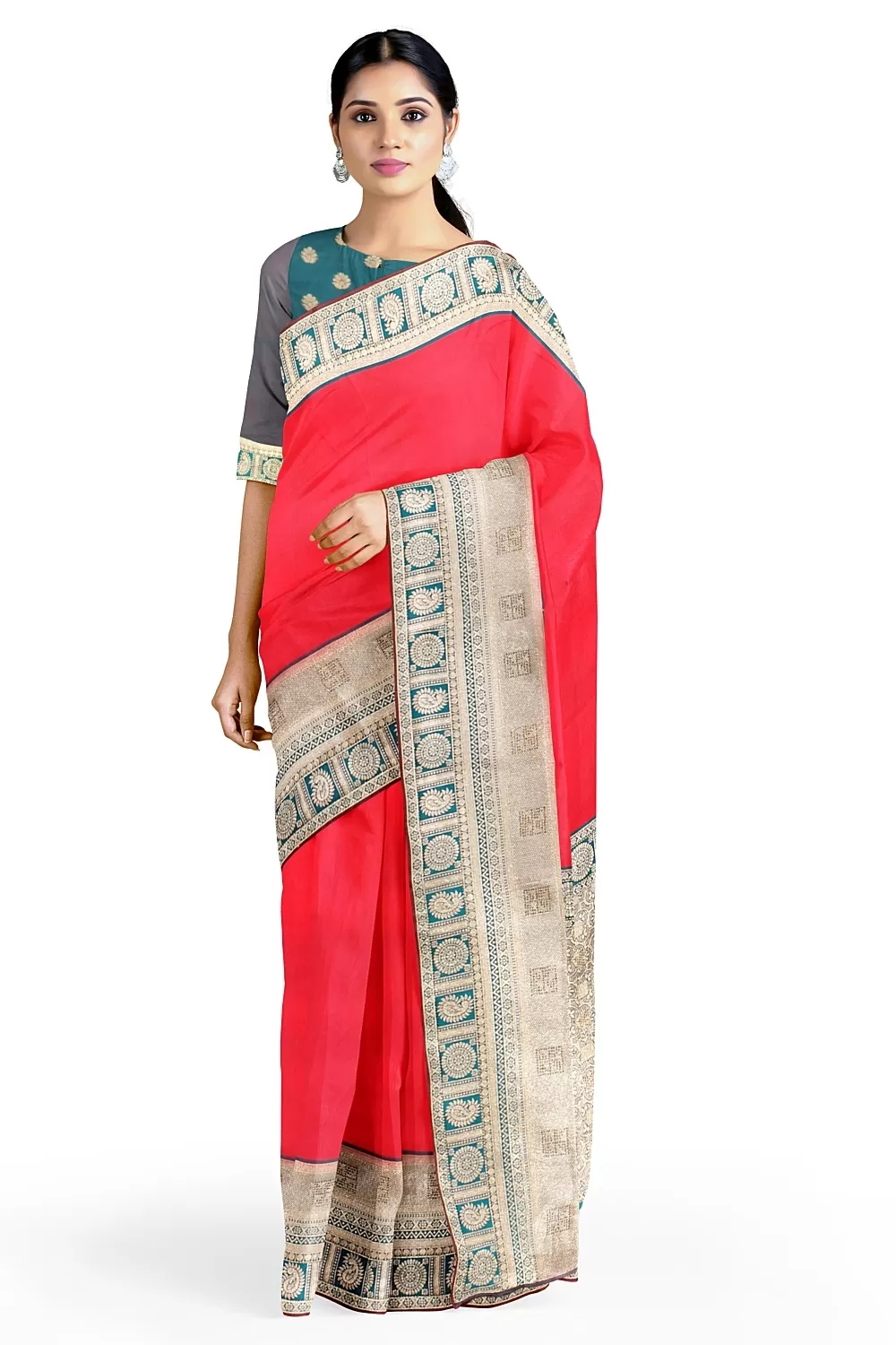 PINK BANARSI SILK SAREE