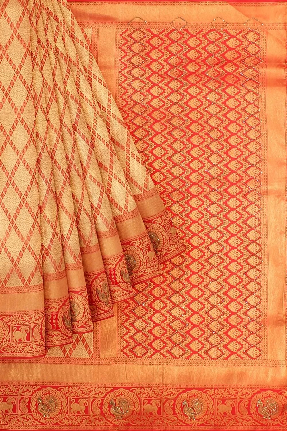 RED BANARSI SILK SAREE