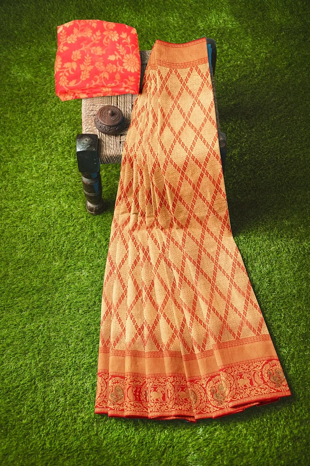 RED BANARSI SILK SAREE