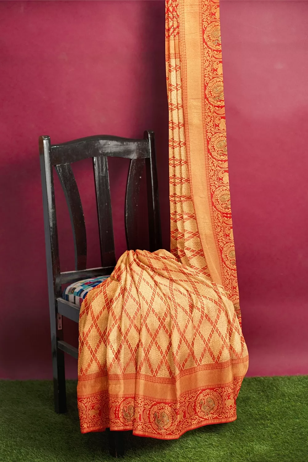 RED BANARSI SILK SAREE