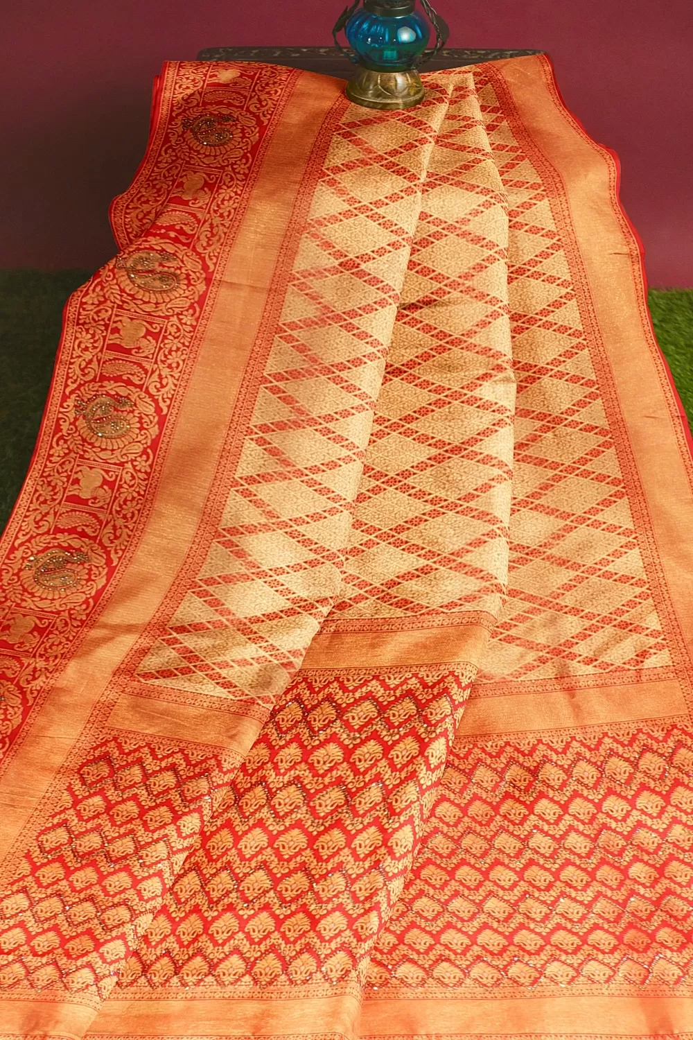 RED BANARSI SILK SAREE