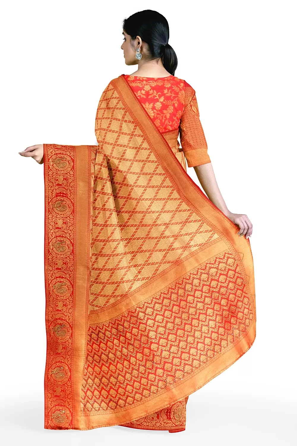 RED BANARSI SILK SAREE