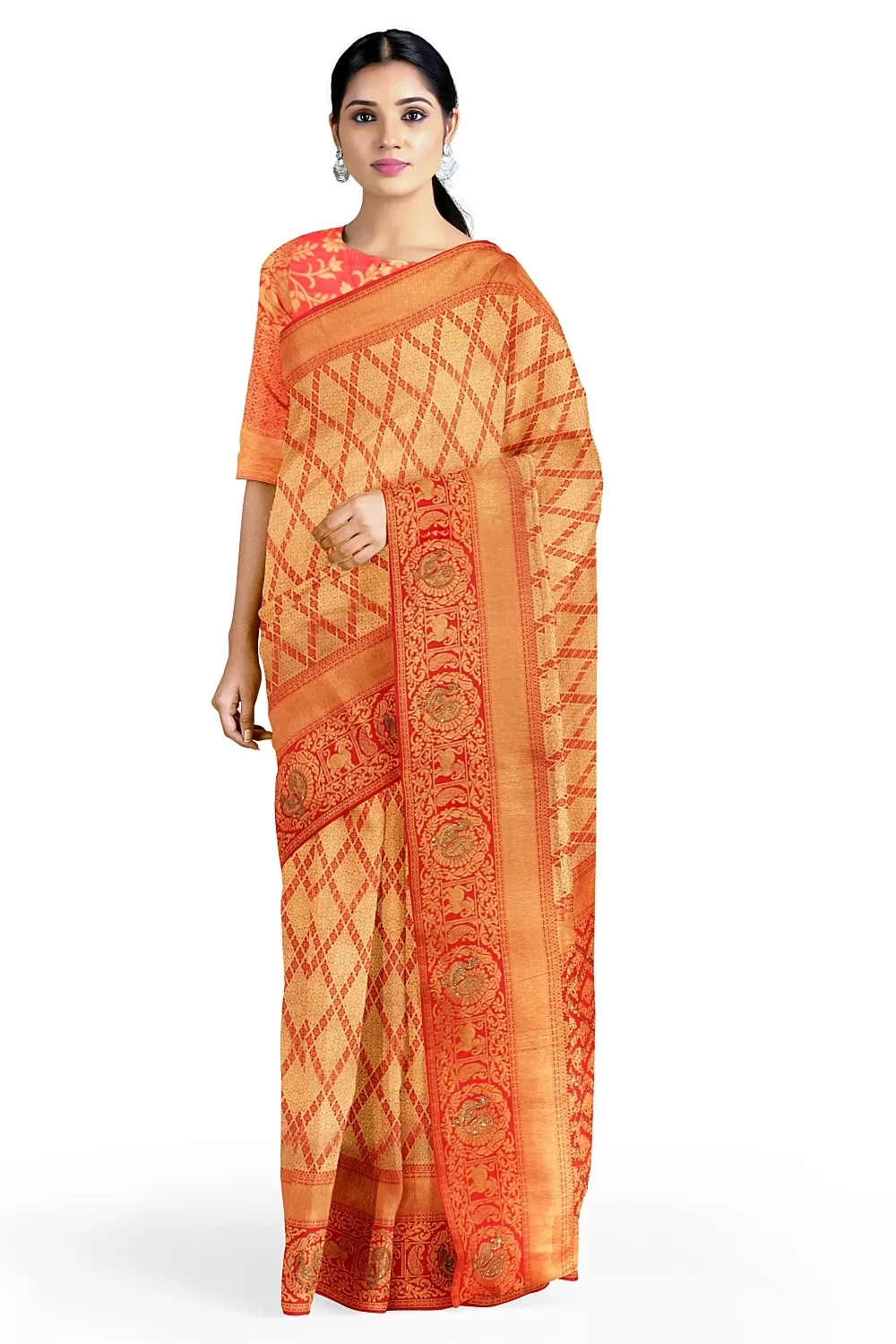 RED BANARSI SILK SAREE