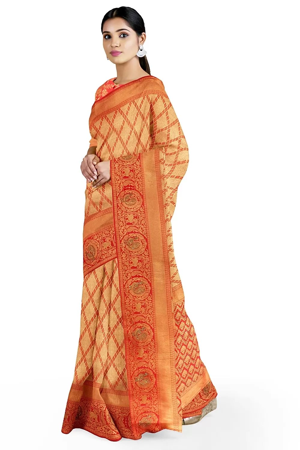 RED BANARSI SILK SAREE