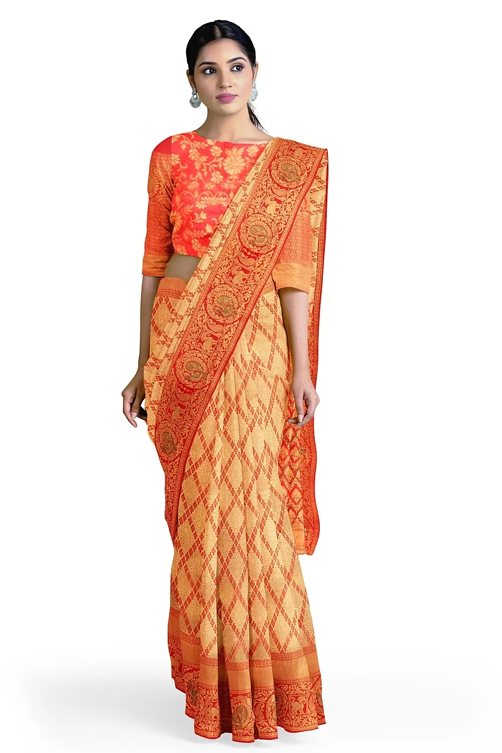 RED BANARSI SILK SAREE