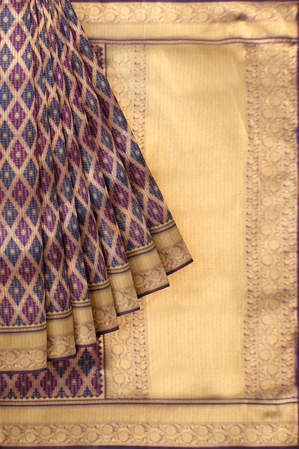 Blue Hadrabadi Silk Saree