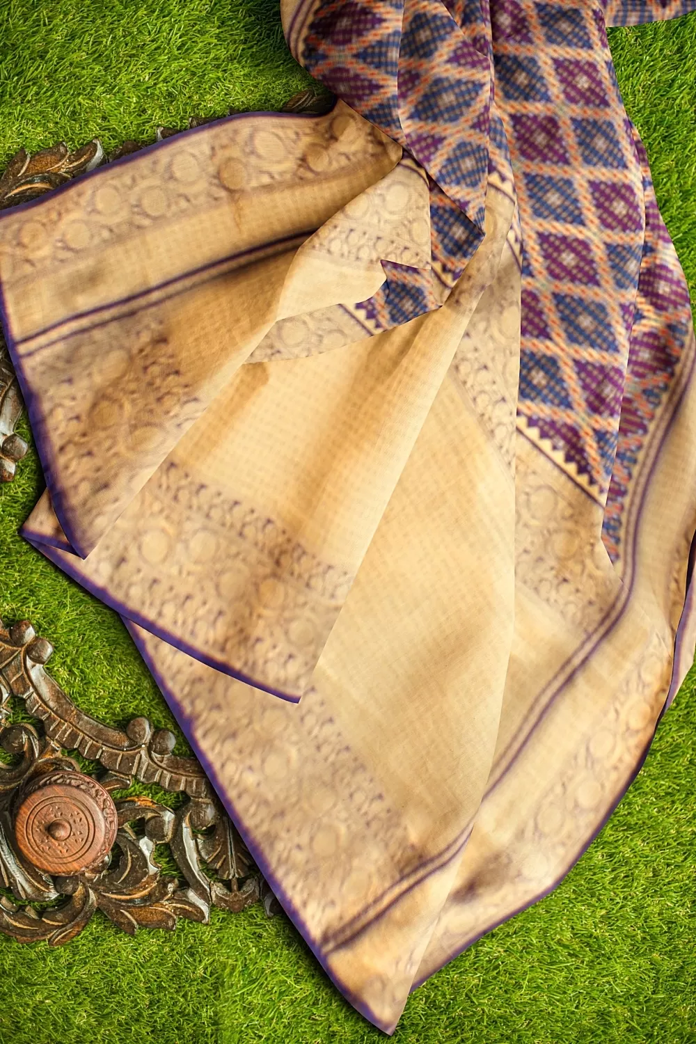 Blue Hadrabadi Silk Saree