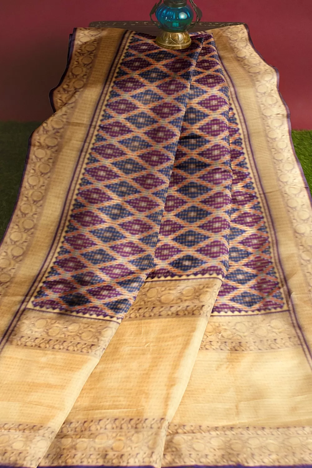 Blue Hadrabadi Silk Saree