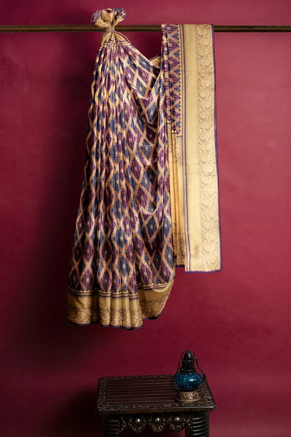 Blue Hadrabadi Silk Saree