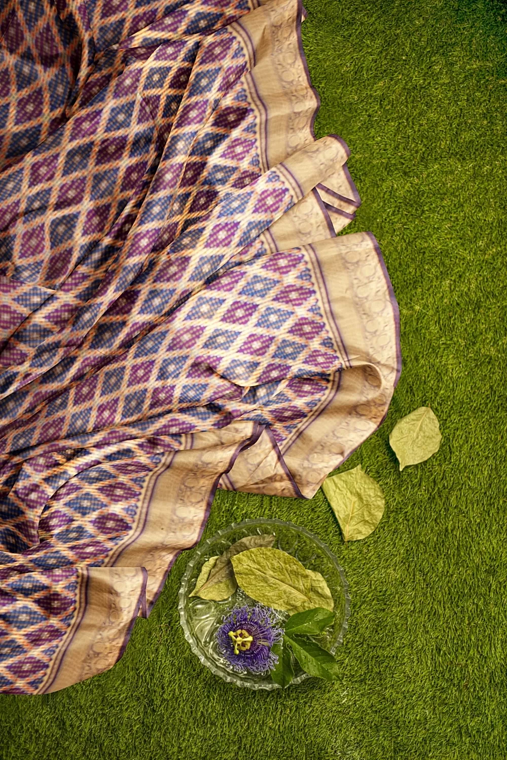 Blue Hadrabadi Silk Saree