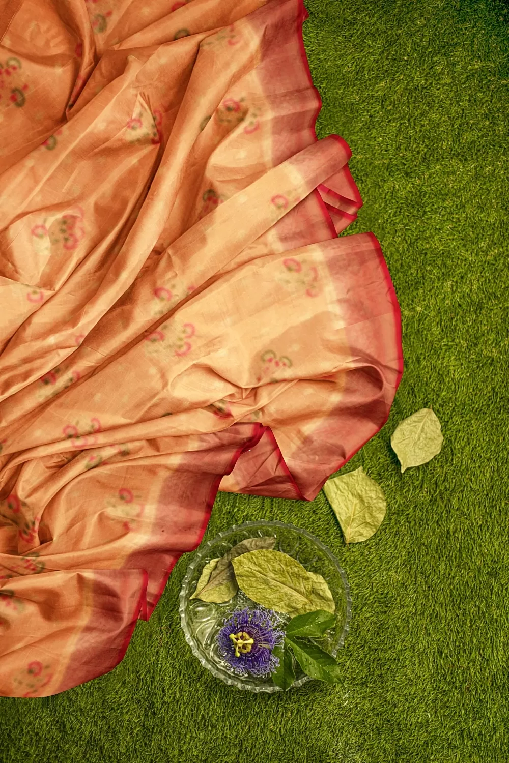 Peach Kanjivaram Soft Silk Saree