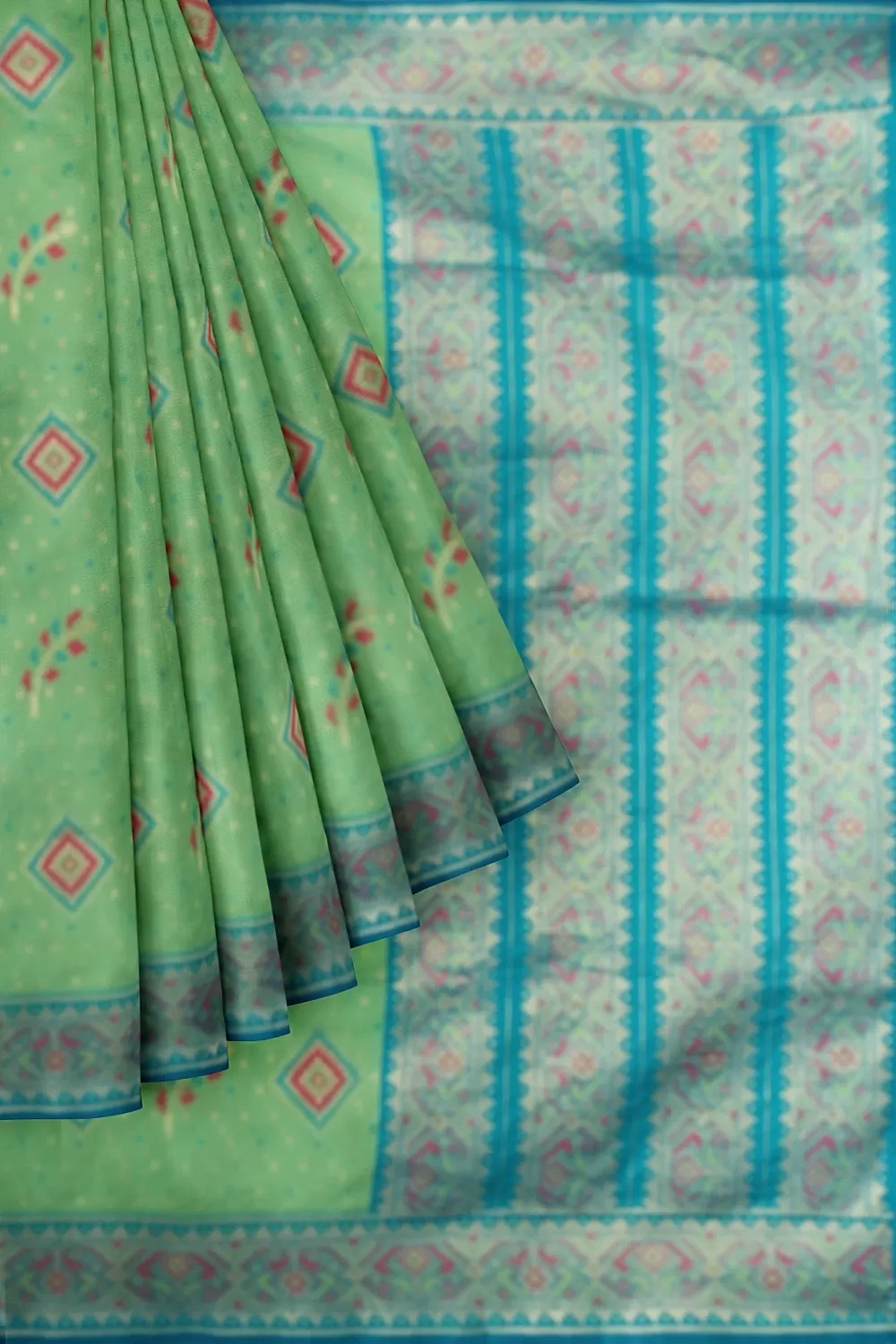 Green Hadrabadi Silk Saree