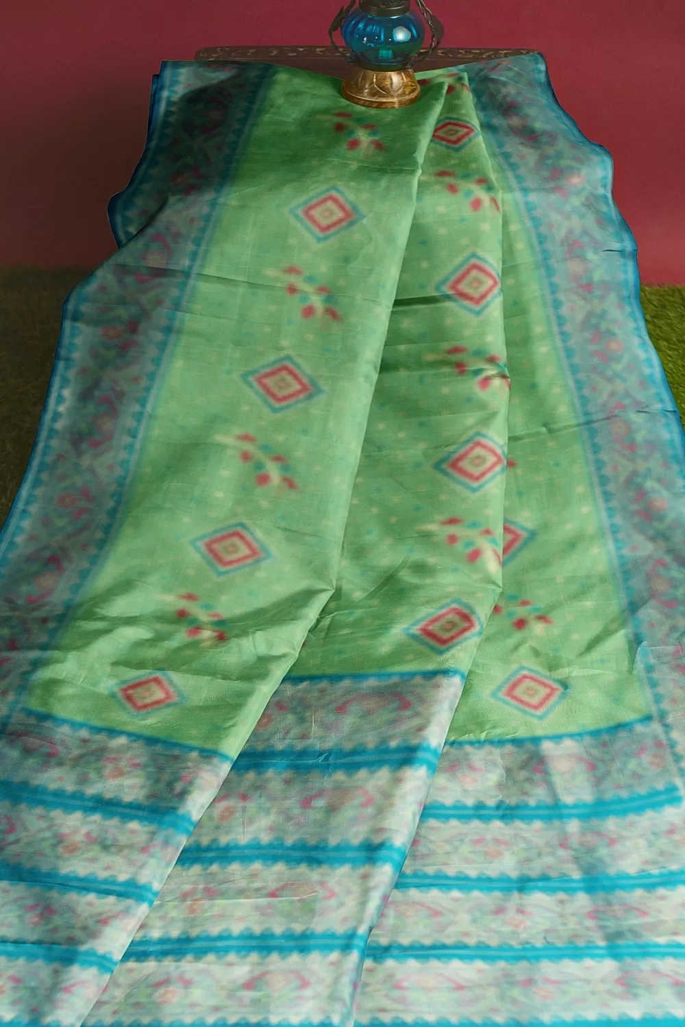 Green Hadrabadi Silk Saree