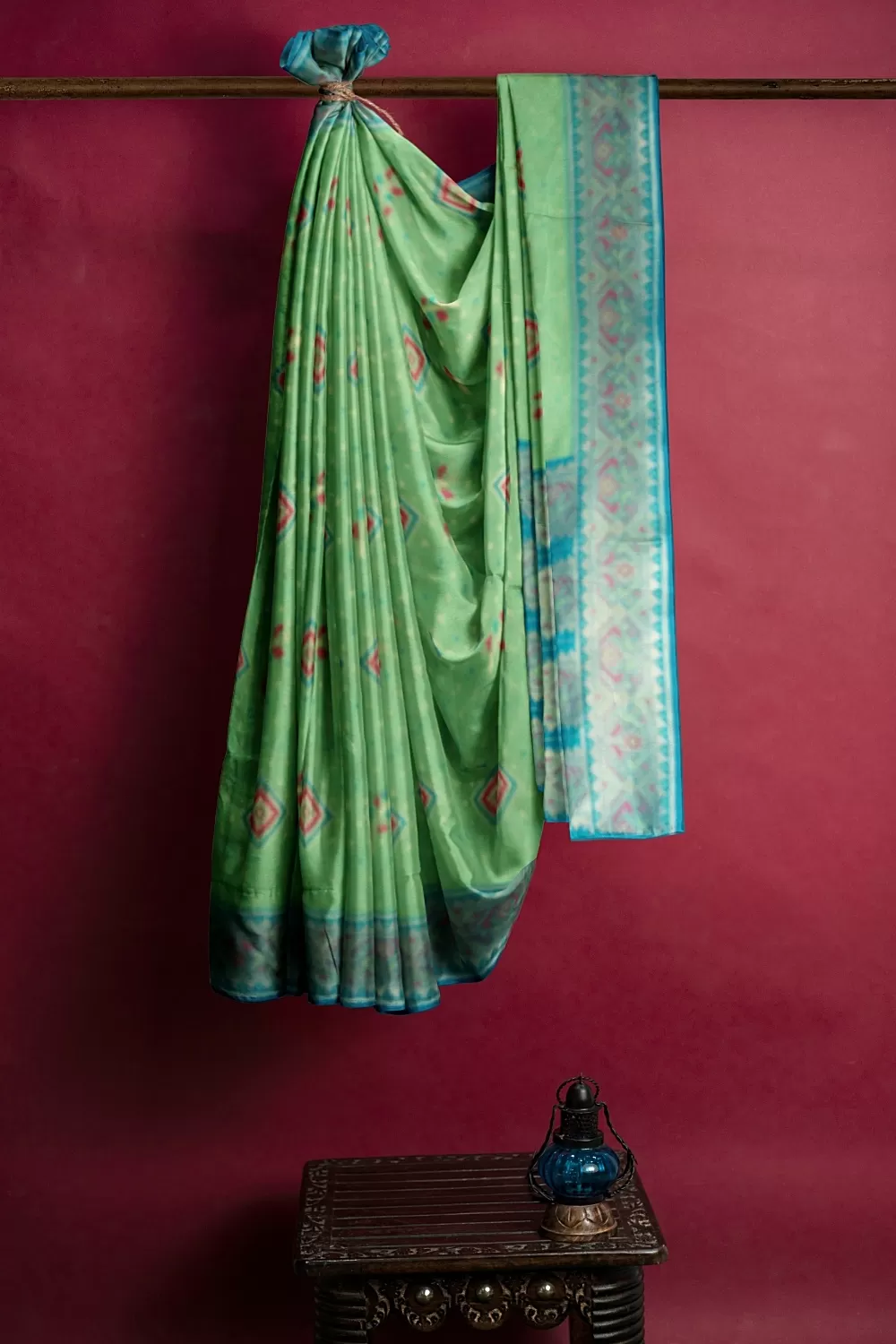 Green Hadrabadi Silk Saree