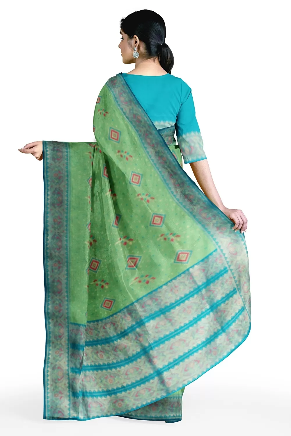 Green Hadrabadi Silk Saree